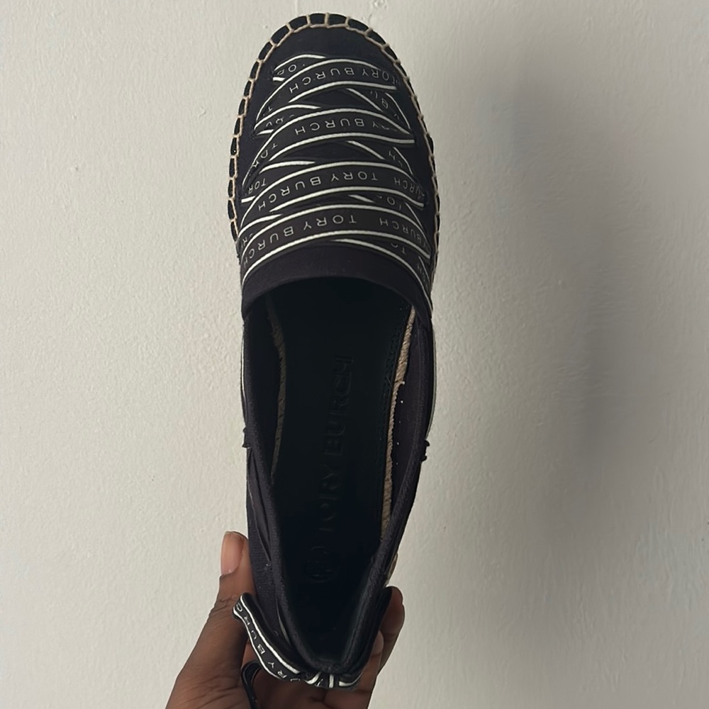 NIB-Tory Burch Branded Ribbon Espadrilles - 8